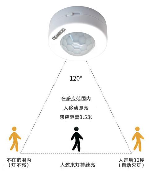 dwpr18低压明装人体红外线感应器延时可调12v24v通用